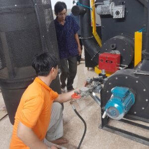 Gas lửa Xanh lắp đặt hệ thống gas cho máy rang xay cà phê công nghiệp