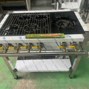 Bếp gas công nghiệp Hàn Quốc 1 họng to 4 họng nhỏ