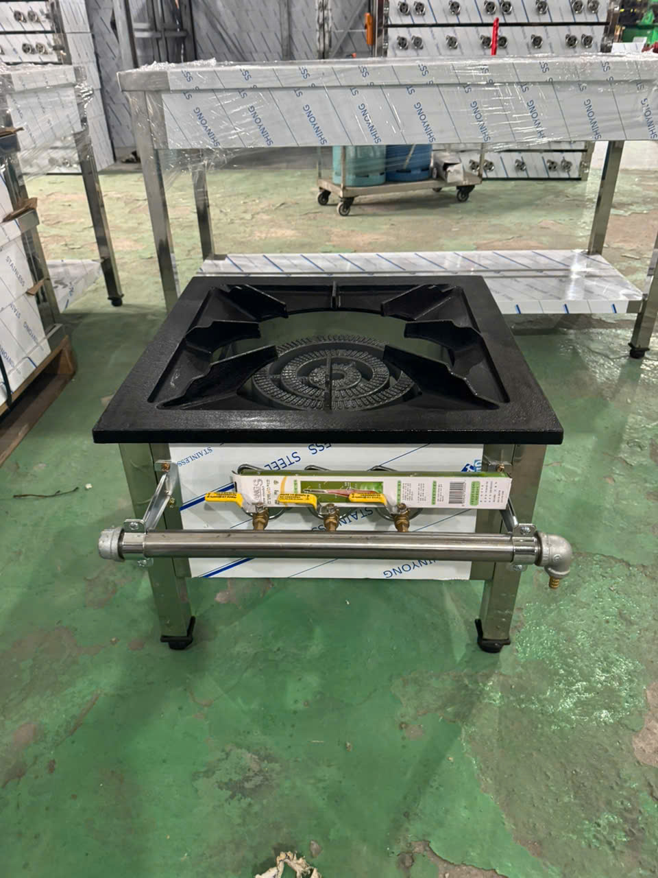 Bếp gas công nghiệp Hàn Quốc 1 họng to 3 vòng lửa