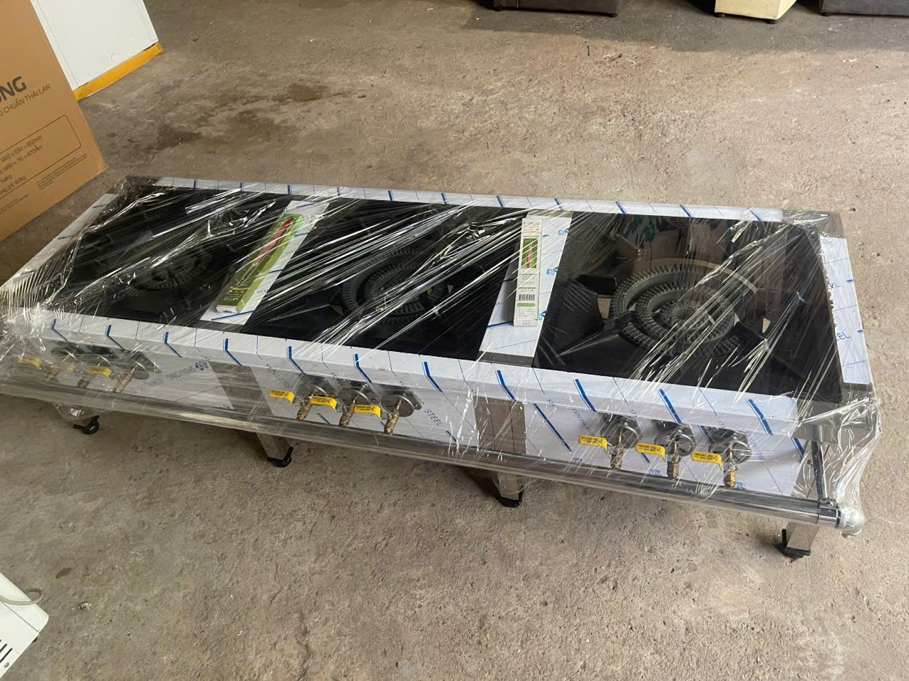 Bếp gas công nghiệp Hàn Quốc 3 họng to 3 vòng lửa