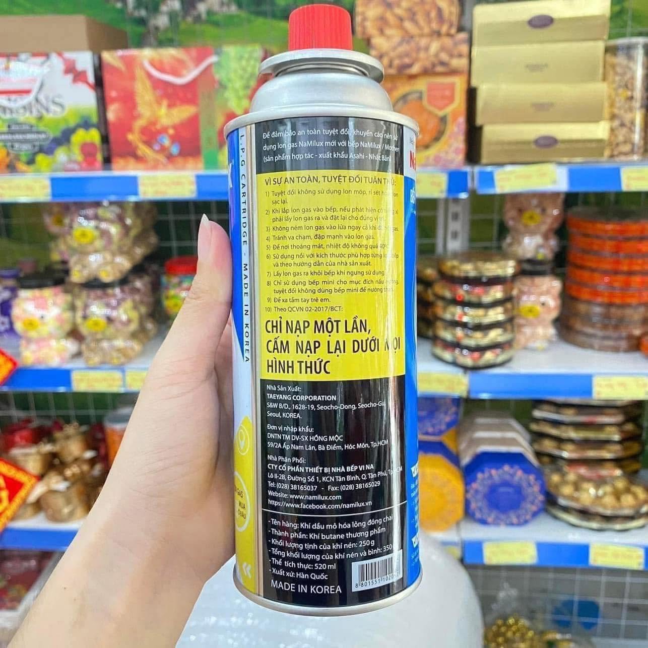 Bình gas du lịch Namilux chính hãng Bình gas du lịch Namilux chính hãng