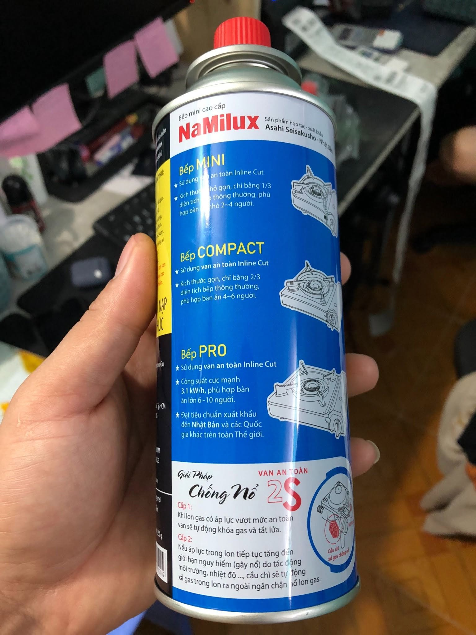 Lon gas Namilux van an toàn 2 cấp Lon gas Namilux van an toàn 2 cấp